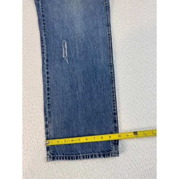 Le Jean De Marithe Francois Girbaud Mens High Rise Blue Carpenter Denim Jeans 36 - Picture 7 of 9